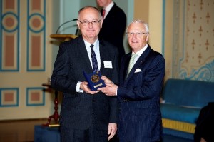 Peter receives his award from His Excellency Governor Alex Chernov